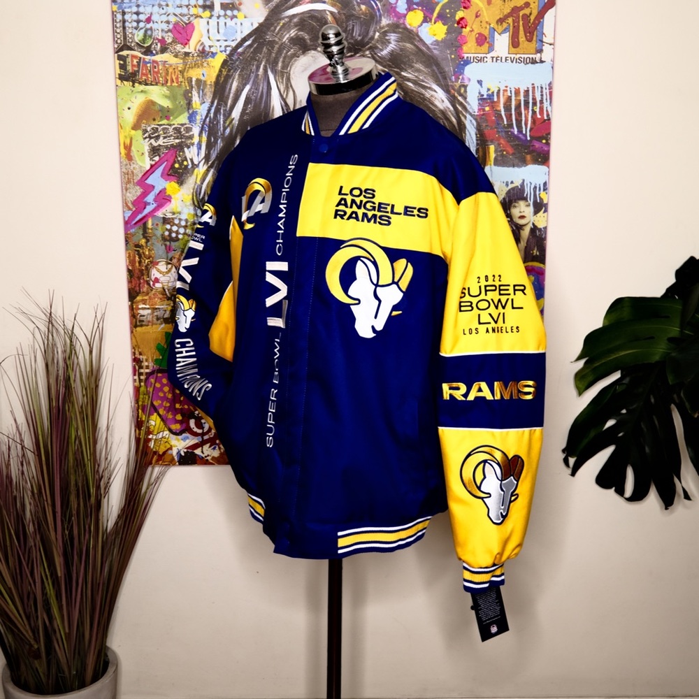 2022 Los Angeles Rams Championship Jacket (XL,L)